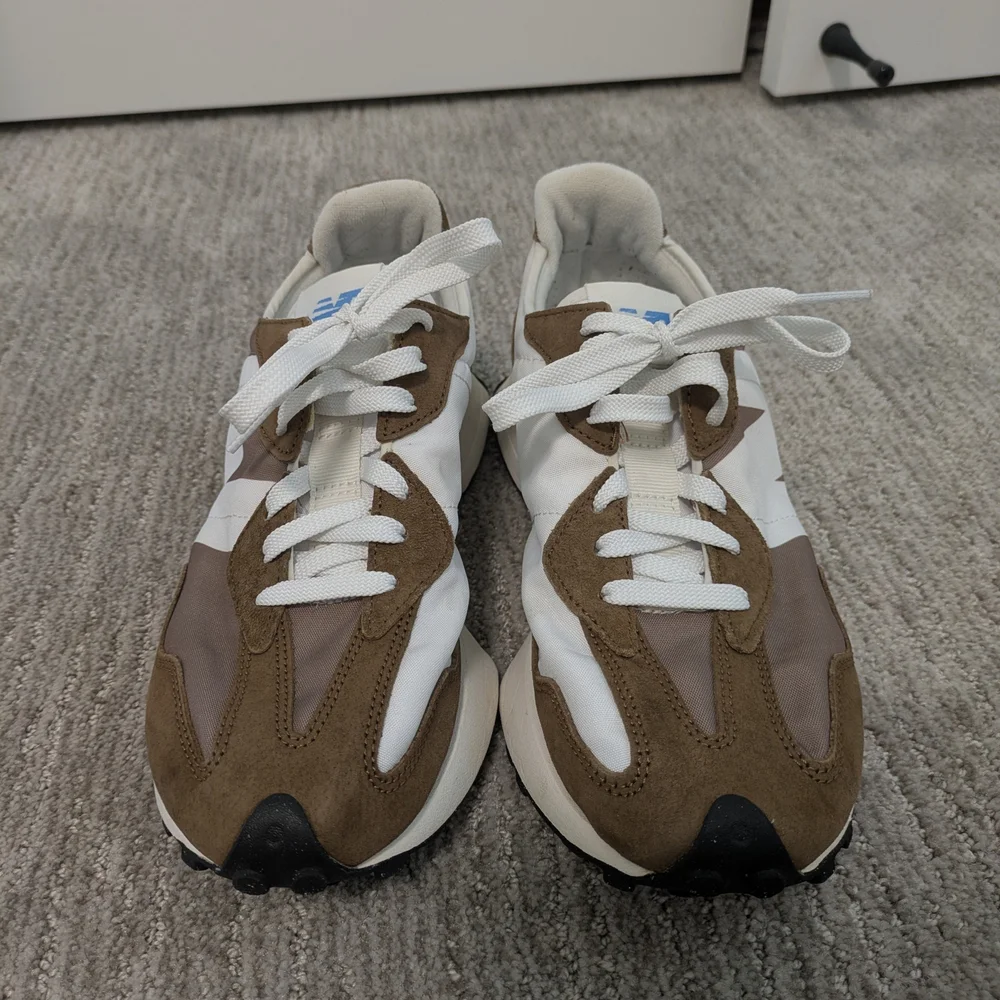 New Balance Brown and White Athletic Shoes - Picture 2 of 7